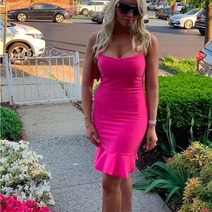 Chic Pink Sleeveless Dress